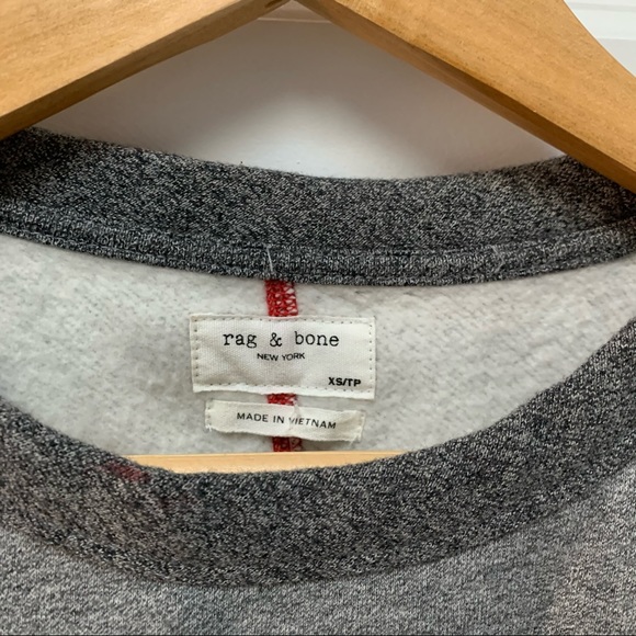 Rag & Bone Grey Cropped Sweatshirt - Picture 4 of 8